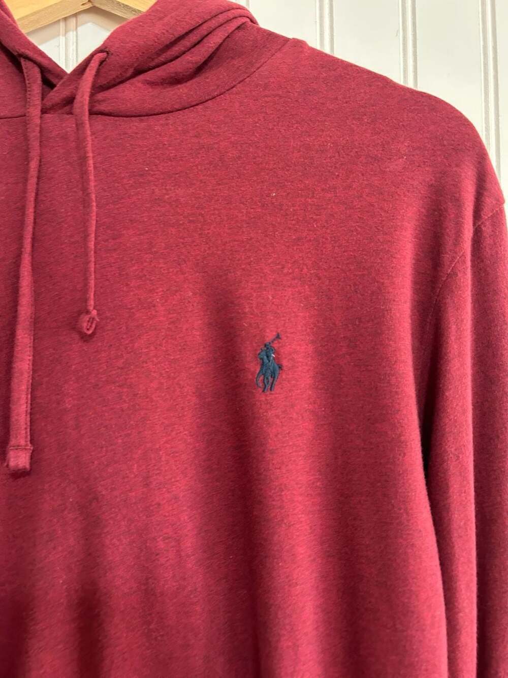 Polo Ralph Lauren Men's Jersey Hooded Long-Sleeve T-Shirt, Burgundy, Size M - Picture 2 of 5